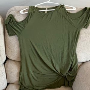 Green Mittoshop Cold Shoulder Women’s Top